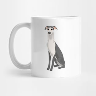 Black & White Whippet Dog Mug